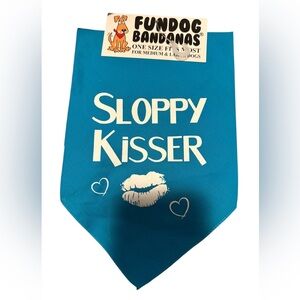 Sloppy Kisser Dog Bandana - Blue